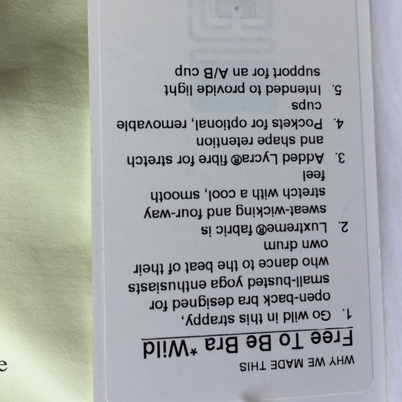 NWT lululemon free to be bra wild ZEST yellow - Picture 2 of 4